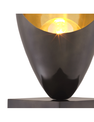 Grotto Table Lamp, Granite And Metal