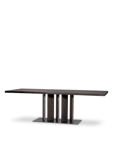 Julius" Dining Table, Oak and Bronze