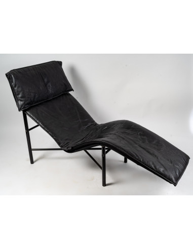 Chaise Longue en Cuir, 1980.