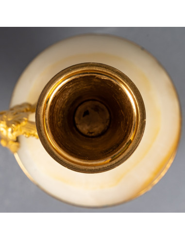 Par de Vasos Onyx e Gilded Bronze e...