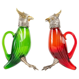 Pair of Coloured Glass...