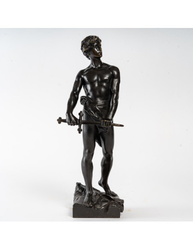 弗朗索瓦-拉乌尔-拉什的《持剑的战士铜像》（Bronze of a...