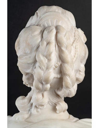 Important Bust in Carrara Marble...