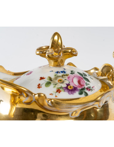 Tetera de porcelana parisina, S. XIX