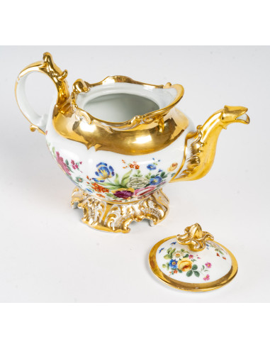 Tetera de porcelana parisina, S. XIX