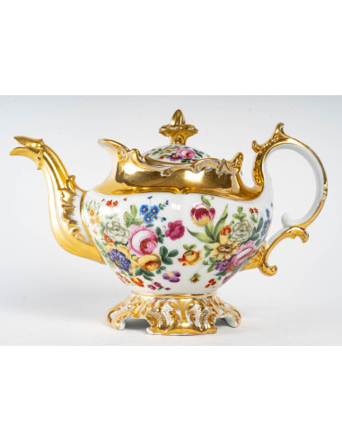 Tetera de porcelana parisina, S. XIX
