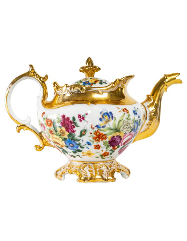 Tetera de porcelana parisina, S. XIX