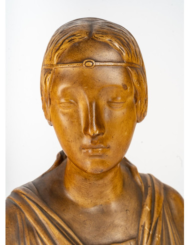 Sculpture in patinated plaster in the...