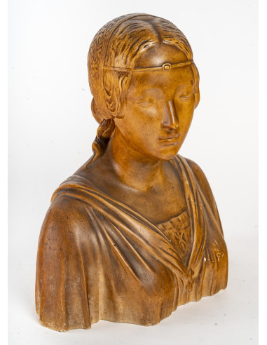 Sculpture in patinated plaster in the...