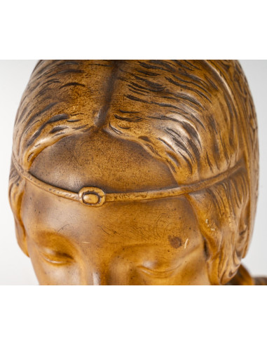 Sculpture in patinated plaster in the...