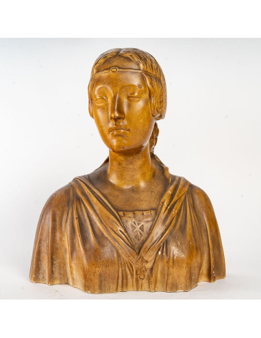 Sculpture in patinated plaster in the...