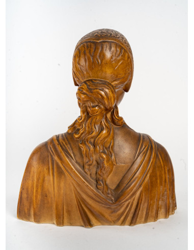 Sculpture in patinated plaster in the...