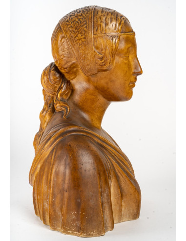 Sculpture in patinated plaster in the...