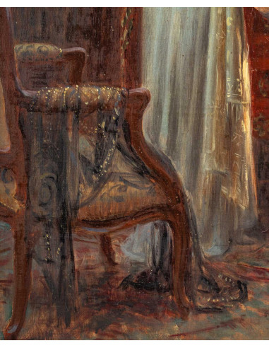 油画，Enjolras Delphin的布上油画，1900年