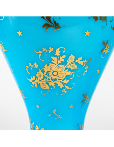 Par de Vasos Turquesa de Ouro...