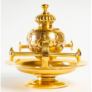 Tintero de bronce dorado... 2