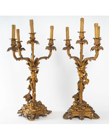 Pair of Electrified Post Lamps.