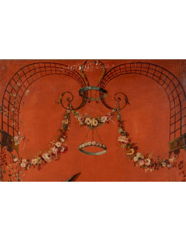Suite of Three Paintings forming a...