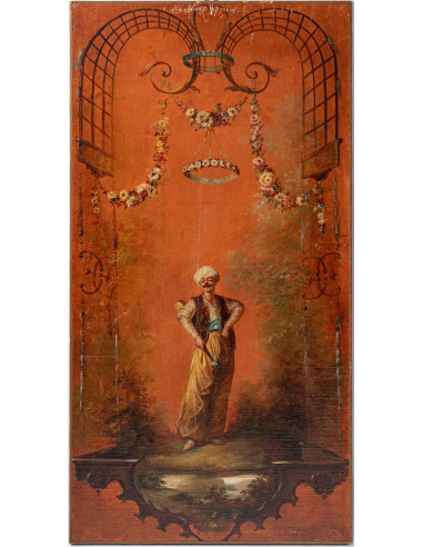 Suite of Three Paintings forming a...