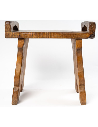 Tabouret en Bois Sculpté, Chêne,...