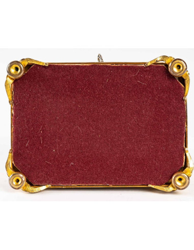 Caixa de jóias em Cloisonné e Bronze...