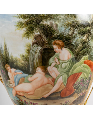 Paire de Grand Vases Couverts en...