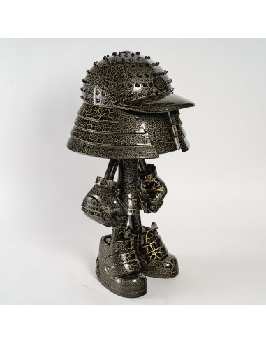 Sculpture, a modern samurai, by...