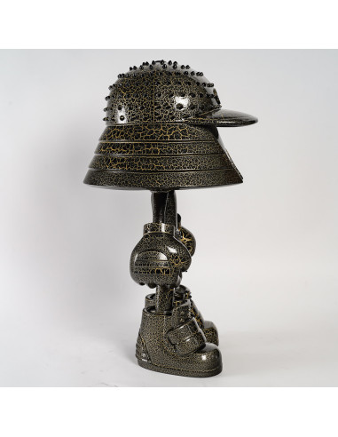 Sculpture, a modern samurai, by...