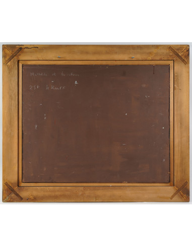 板上油画，署名 "Linda Le Kinff"，Mathilde et...