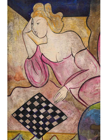Oil Painting on Panel, signed " Linda...