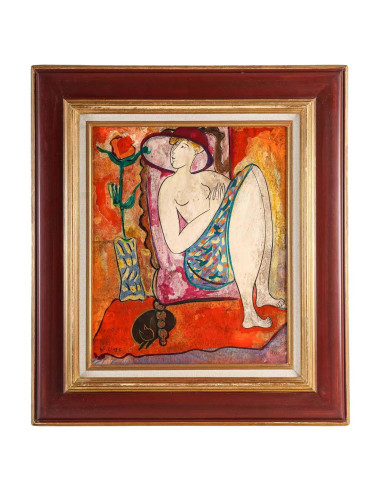 面板油画，署名 "Linda Le Kinff"。