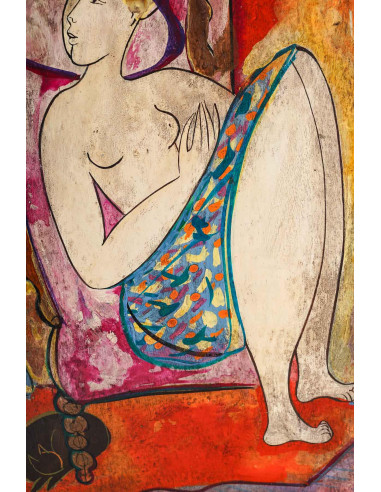 面板油画，署名 "Linda Le Kinff"。
