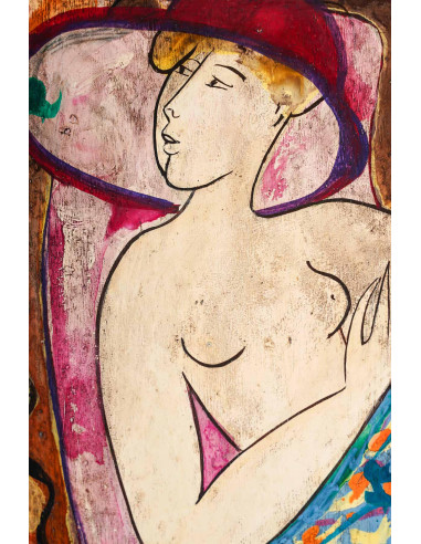 面板油画，署名 "Linda Le Kinff"。
