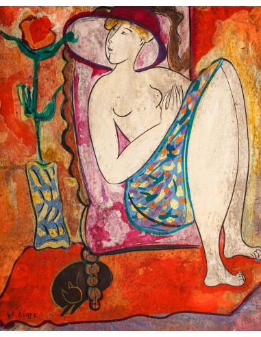 面板油画，署名 "Linda Le Kinff"。