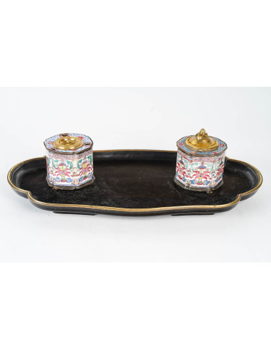 Crystal staircase inkwell, Napoleon III.