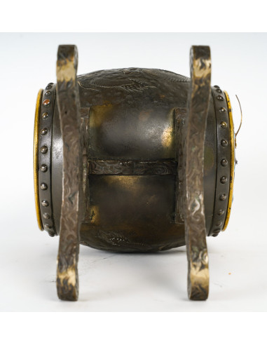 19th century Chinese bronze clock,...