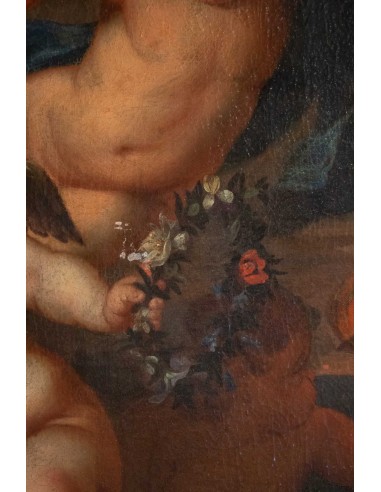 油漆,Flemish, 17世纪,代表三个亲人。.