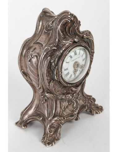 TIFFANY & CO 19th Century Silver Clock