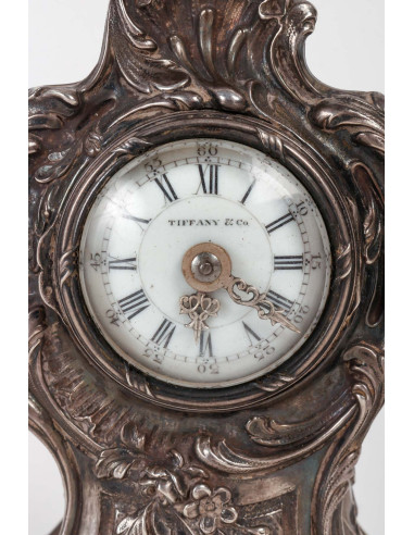 TIFFANY & CO 19th Century Silver Clock