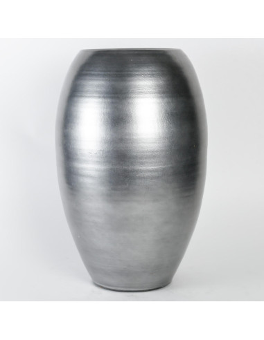 Large silvered terracotta vase.