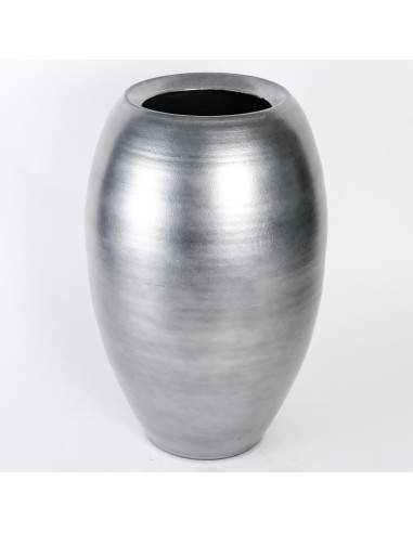 Large silvered terracotta vase.