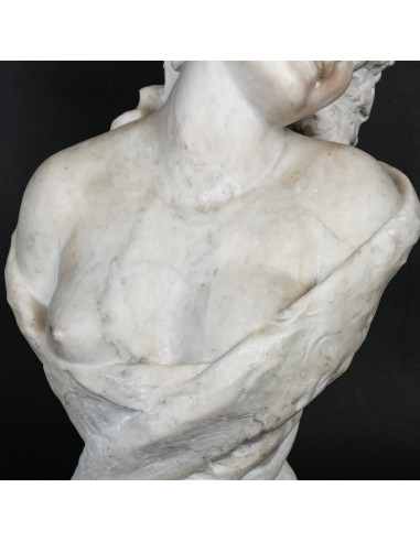 Marble bust signed by Clodion, Art...