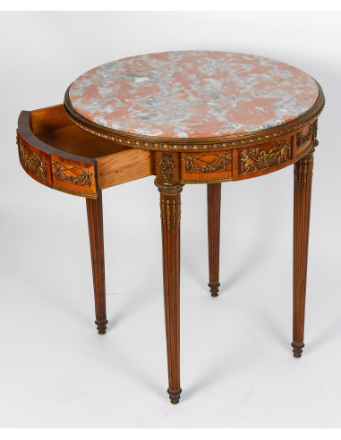 Louis XVI style pedestal table, 19th...