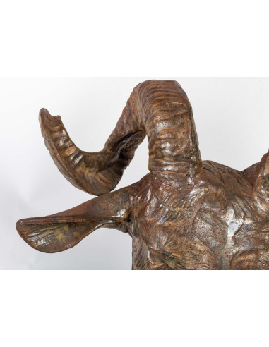 An Antique Cast Iron Sculpture of a...