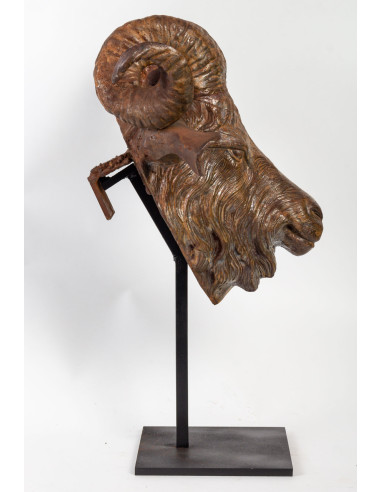 An Antique Cast Iron Sculpture of a...