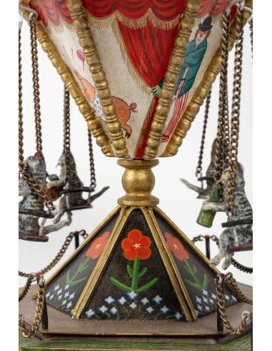 Musical Enameled Bronze Carousel,...