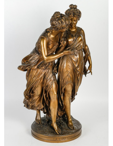 Gran escultura de bronce de Louis...