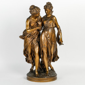 Gran escultura de bronce de...