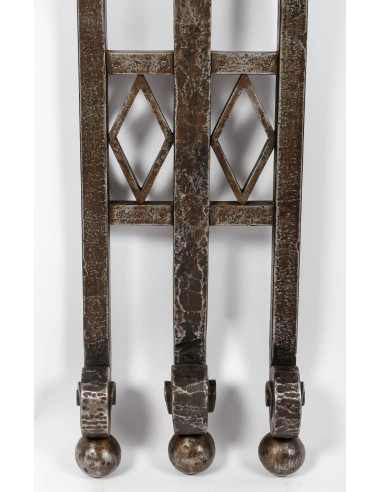 Art Deco wrought iron and marble...