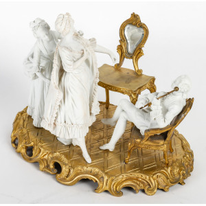 Biscuit and gilded bronze...